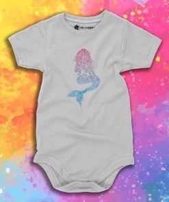 Blue and Pink Mermaid Baby Onesie