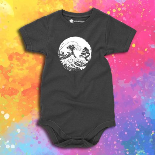 Bonsai Wave white Baby Onesie