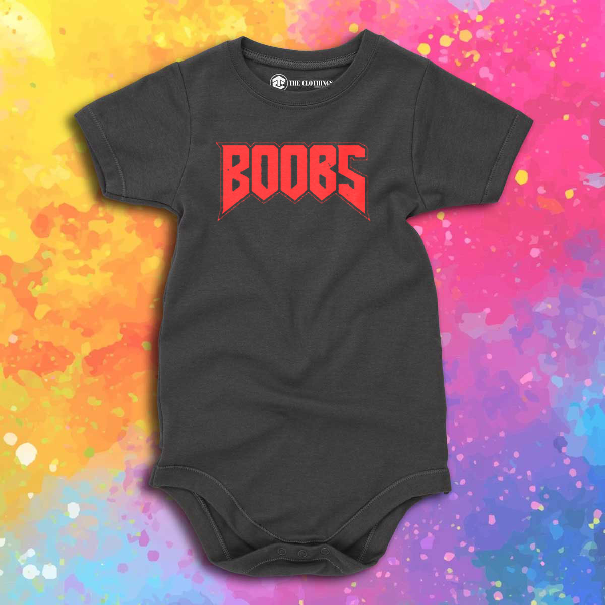Boobs Red Baby Onesie