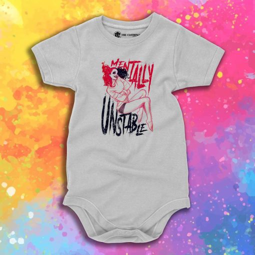 Cute Harley Quinn Unstable Mentally Baby Onesie