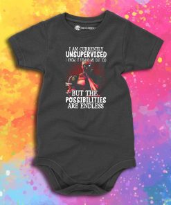 Deadpool I Am Currently Unsupervised Baby Onesie