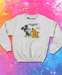 Mickey Mouse Fuck Off Garfield Sweatshirt