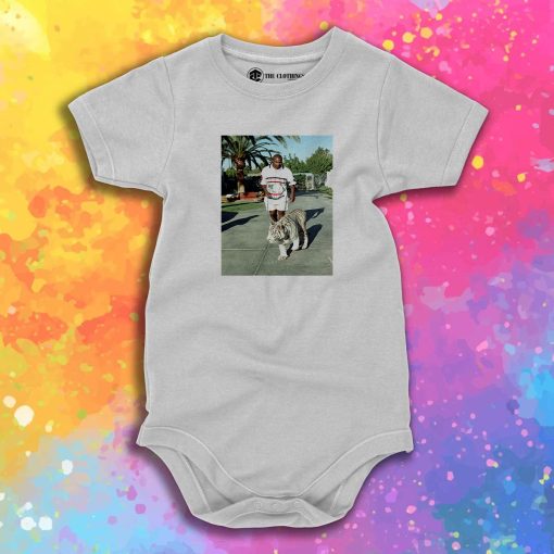 Mike Tyson Walking Tiger Baby Onesie