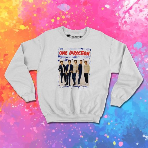 One Direction Spray Paint Blue Sweatshirt