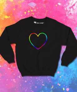 Rainbow Heart Outline Sweatshirt