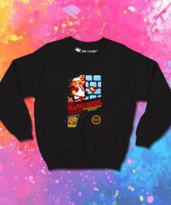 Retro Super Mario Brothers Nintendo Game Cover Sweatshirt