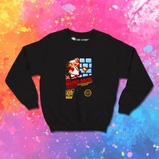 Retro Super Mario Brothers Nintendo Game Cover Sweatshirt