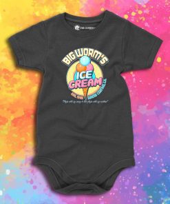 Special of Big Worms Ice Cream Baby Onesie