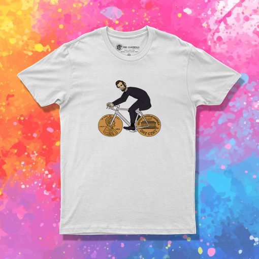 Abraham Lincoln Riding Bike T Shirt