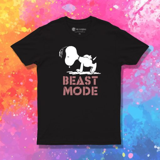 Beast Mode Gym Training Mode On Try Hard Snoopy T Shirt