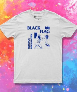 Black Flag Nervous Breakdown White T Shirt