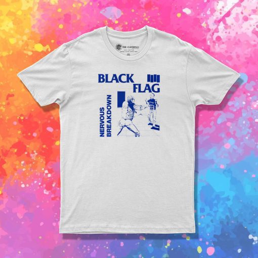 Black Flag Nervous Breakdown White T Shirt