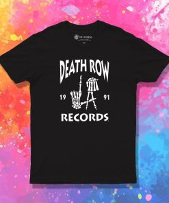 Death Row Records LA Skeleton Hand T Shirt