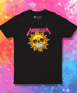 Funny Metallica Sun Skull T Shirt