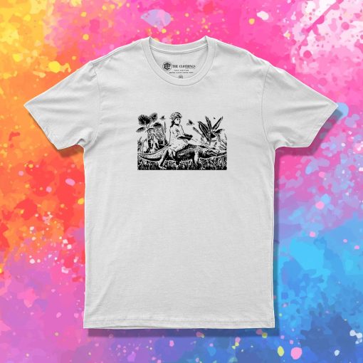Girl Riding Alligator T Shirt