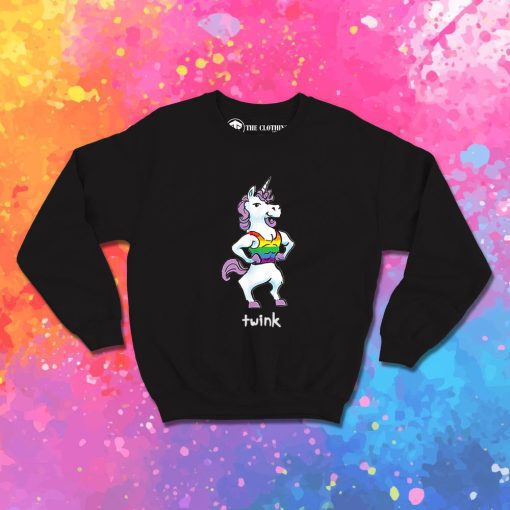 Funny Unicorn Twink Rainbow Gay Pride Sweatshirt