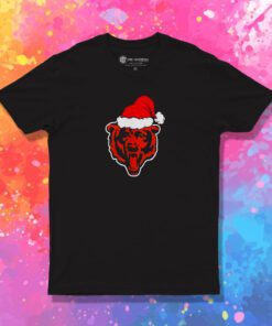 Chicago Bears Logo Santa Hat Christmas 2023 T Shirt