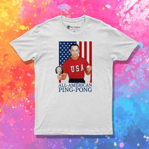 Forrest Gump American Flag All American Ping Pong T Shirt