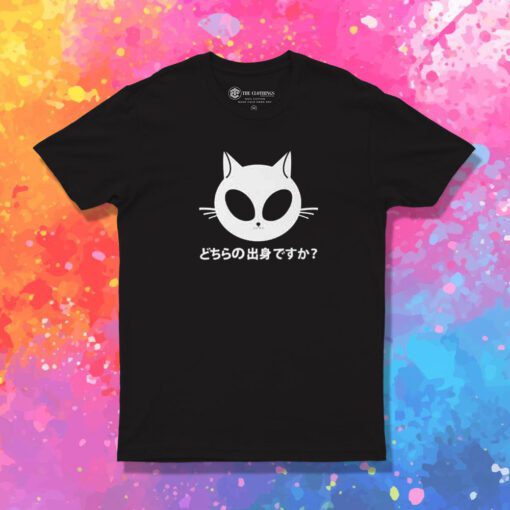 Kawaii Kitty Alien Funny T Shirt