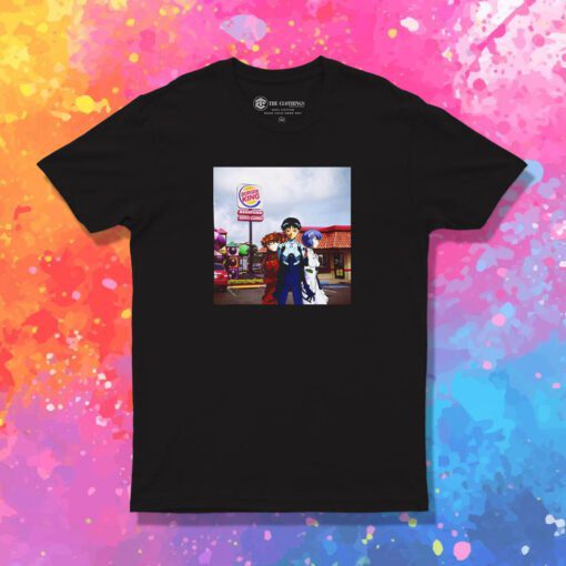 Neon Genesis Evangelion Burger King Rei Asuka Shinji Funny T Shirt