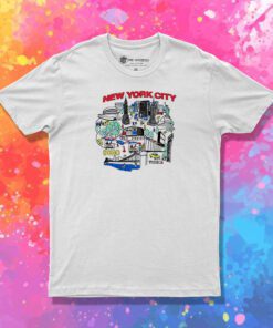 New York City Map Soho Tribeca T Shirt