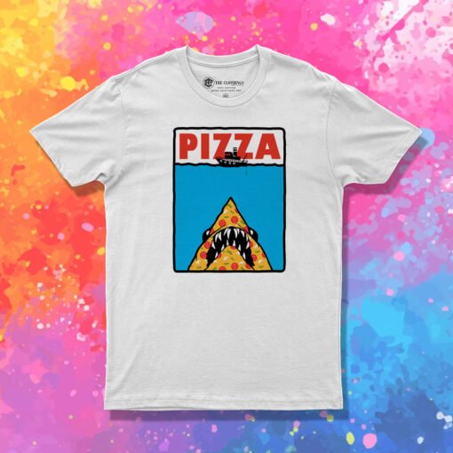 Pizza Jaws Parody T Shirt