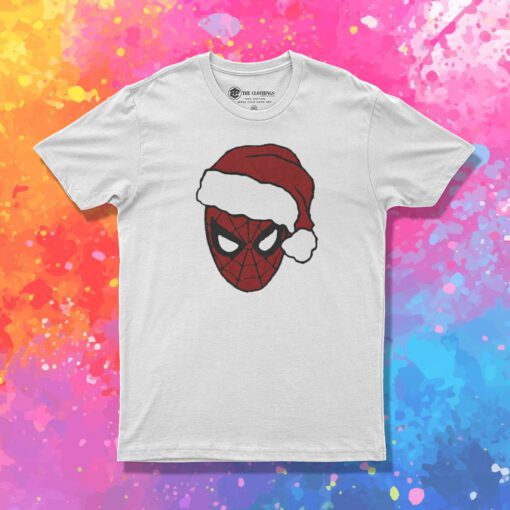 Spiderman Marvel Comics Santa Hat Graphic T Shirt