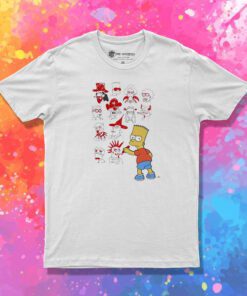 The Simpsons Freeze Max Youth School Doodles T Shirt