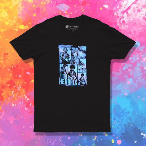 Vintage Jimi Hendrix 8 Photos Live Concert Stage T Shirt