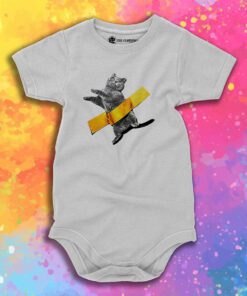 Cute Taped Little Blue Cat Baby Onesie 1.jpeg