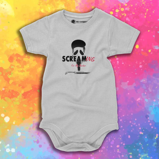 Ghostface Screaming For My Barber Baby Onesie 1.jpeg