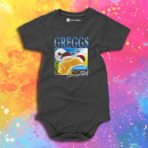 Greggs Sausage Roll Christmas 2022 Baby Onesie 1.jpeg