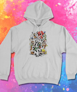 Looney Tunes Neon Group Shot Stack Hoodie 1.jpeg