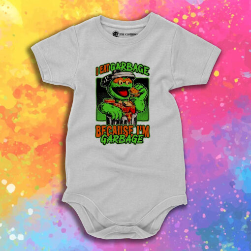 Oscar the Grouch Im Garbage Baby Onesie.jpeg