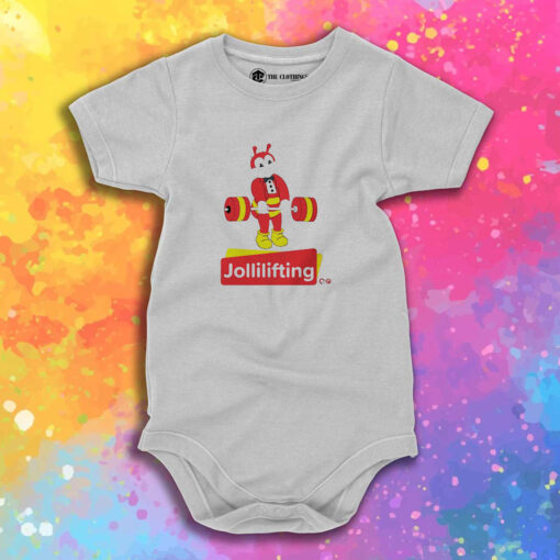 Parody Vintage Jollilifting Jollibee Baby Onesie.jpeg