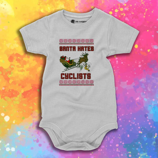 Santa Hates Cyclist Ugly Christmas Baby Onesie.jpeg