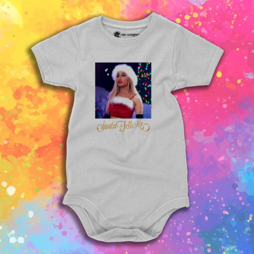 Santa Tell Me by Ariana Grande Baby Onesie.jpeg