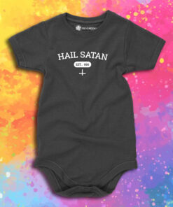 Satanic Est 666 Hail Satan Baby Onesie.jpeg