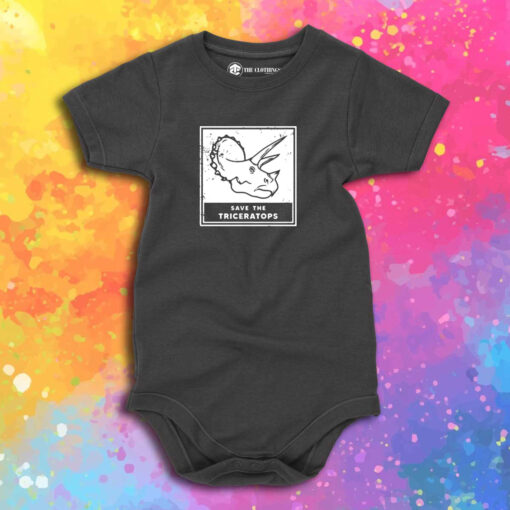 Save The Triceratops Baby Onesie.jpeg