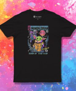Star Wars The Mandalorian Child Neon T Shirt 1.jpeg